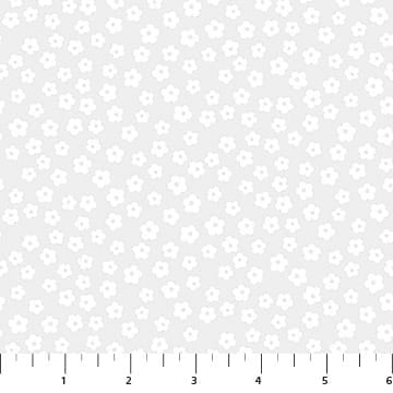 Basically Black and White Blossoms White on White Patrick Lose Northcott Cotton Fabric NC-PL-10724-10 | US Fabric Shop
