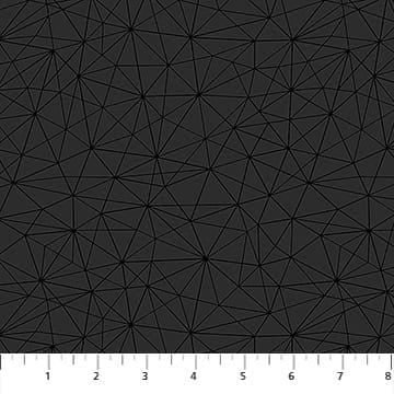 Basically Black and White Geo Mesh Black on Black Patrick Lose Northcott Cotton Fabric NC-PL-10720-99 | US Fabric Shop