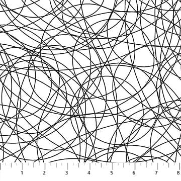 Basically Black and White Radial Positive Black on White Patrick Lose Northcott Cotton Fabric NC-PL-10721-11 | US Fabric Shop