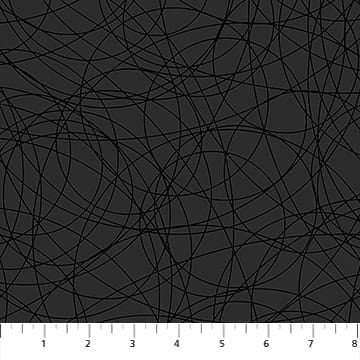 Basically Black and White Radial Black on Black Patrick Lose Northcott Cotton Fabric NC-PL-10721-99 | US Fabric Shop