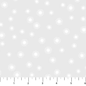 Basically Black and White Starbursts White on White Patrick Lose Northcott Cotton Fabric NC-PL-10722-10 | US Fabric Shop