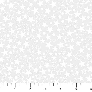 Basically Black and White Twinkle White on White Patrick Lose Northcott Cotton Fabric NC-PL-10726-10 | US Fabric Shop