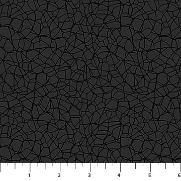 Basically Black and White Voronoi Black on Black Patrick Lose Northcott Cotton Fabric NC-PL-10725-99 | US Fabric Shop