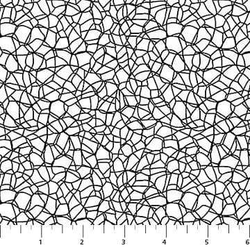 Basically Black and White Voronoi Positive Black on White Patrick Lose Northcott Cotton Fabric NC-PL-10725-11 | US Fabric Shop