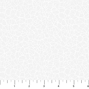 Basically Black and White Voronoi White on White Patrick Lose Northcott Cotton Fabric NC-PL-10725-10 | US Fabric Shop