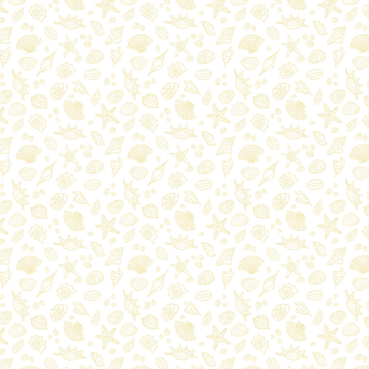 Beach Vista Seashell Tonal Sand Cream Paul Brent Collection Elizabeth's Studio Cotton Fabric