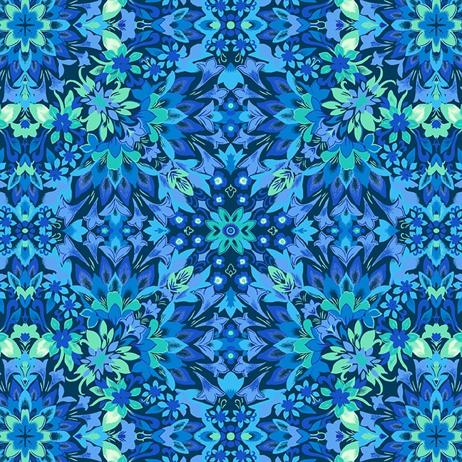 Bee All You Can Bee Damask Dark Blue Art Loft Studio E Cotton Fabric