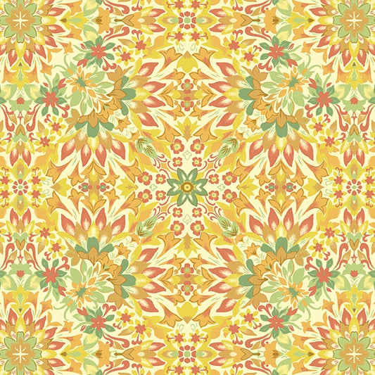 Bee All You Can Bee Damask Peach Art Loft Studio E Cotton Fabric