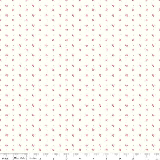 Bee Backgrounds Clover Tea Rose Lori Holt  Riley Blake Designs Cotton Fabric RB-C9711-TEAROSE