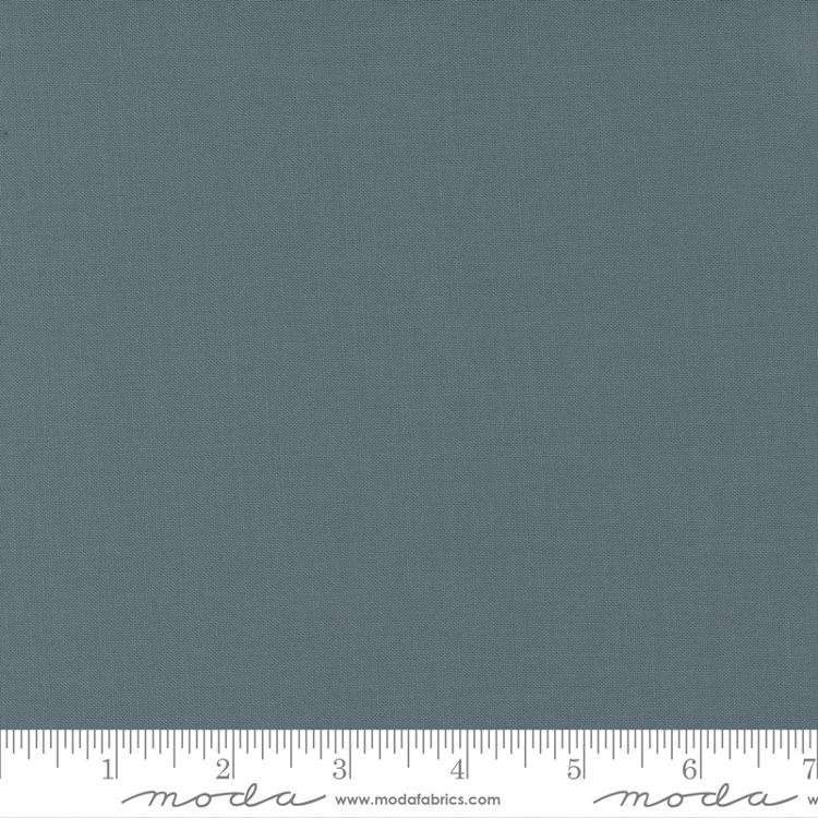Bella Solid Graphite Grey Blue Moda Cotton Fabric