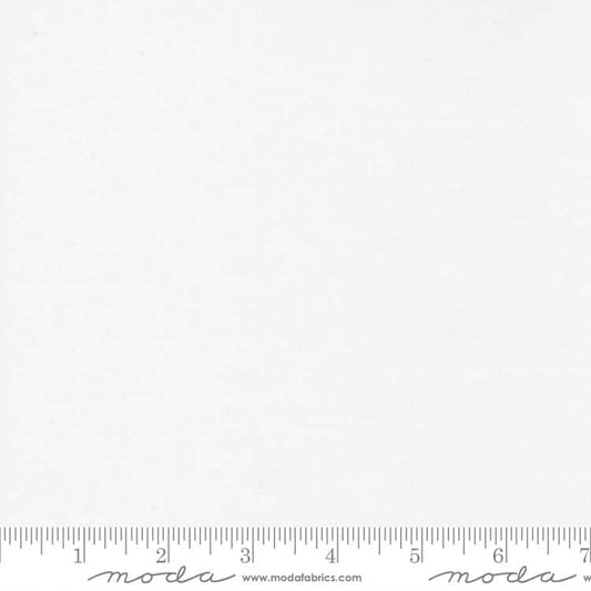 (SOLD PER BOLT) Bella Solids White Bleached Moda Fabrics Cotton Fabric MD-9900-98-FB