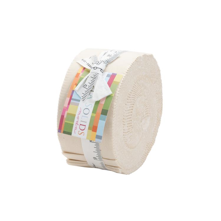 Bella Solids Natural White 2.5" Jelly Roll Moda Cotton Fabric MD-9900JR-12