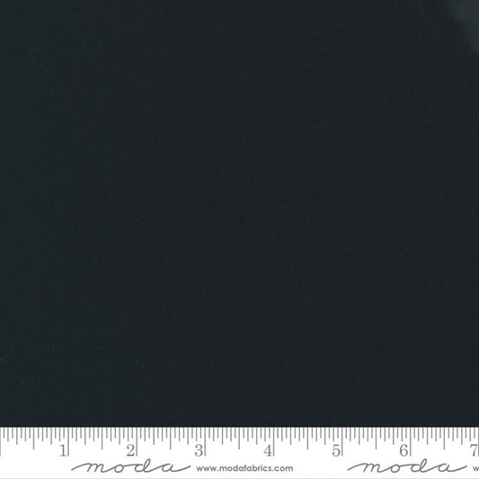 (SOLD PER BOLT) Bella Solids Super Black Moda Fabrics Cotton Fabric MD-9900-96-FB