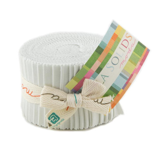 Bella Solids Feather 2.5" Junior Jelly Roll Moda Cotton Fabric MD-9900JJR-127