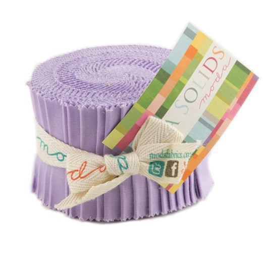 Bella Solids Lilac 2.5" Junior Jelly Roll 20pcs Moda Cotton Fabric MD-9900JJR-66