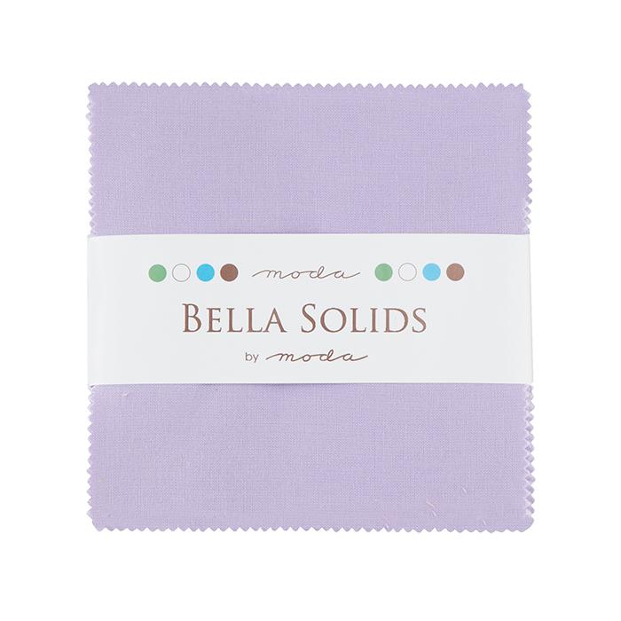 Bella Solids Lilac 5" Squares Charm Pack Moda Cotton Fabric MD-9900PP-66