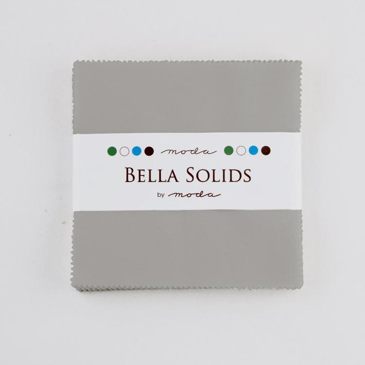 Bella Solids Silver 5" Squares Charm Pack Moda Cotton Fabric MD-9900PP-183