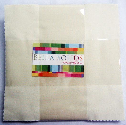 Bella Solids Snow 10" Squares Layer Cake Moda Cotton Fabric MD-9900LC-11