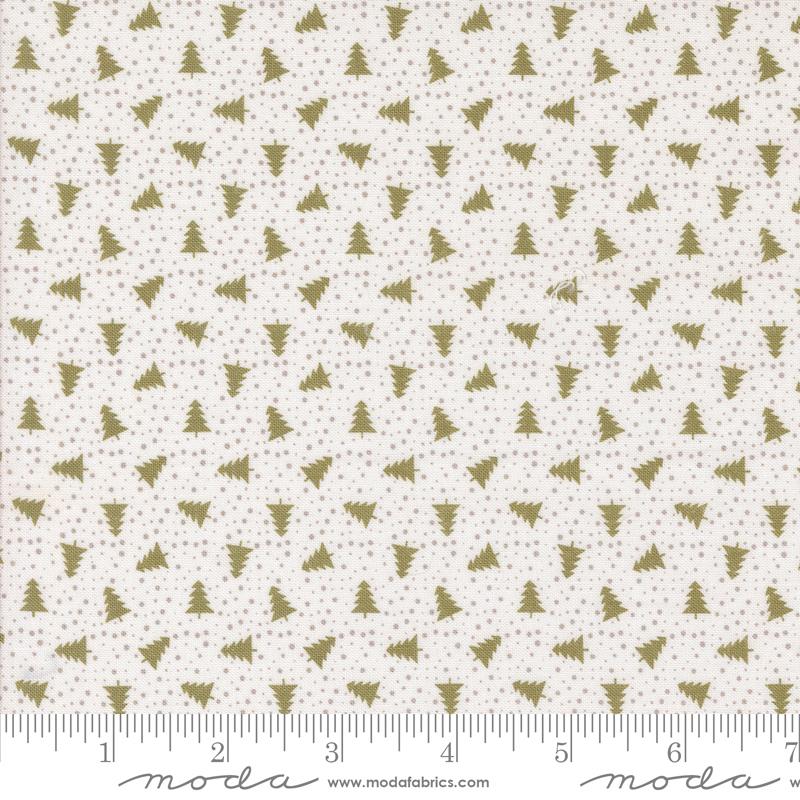 Berry and Pine Little Trees Christmas Trees Dots Sage Light Green Lella Boutique Moda Cotton Fabric MD-5245-22