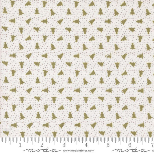 Berry and Pine Little Trees Christmas Trees Dots Sage Light Green Lella Boutique Moda Cotton Fabric MD-5245-22