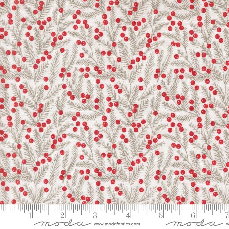 Berry and Pine Needles Blenders Snow Multi Lella Boutique Moda Cotton Fabric MD-5243-11