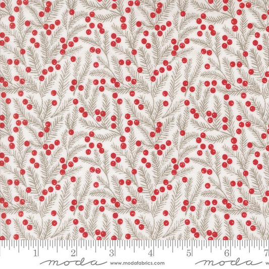 Berry and Pine Needles Blenders Snow Multi Lella Boutique Moda Cotton Fabric MD-5243-11