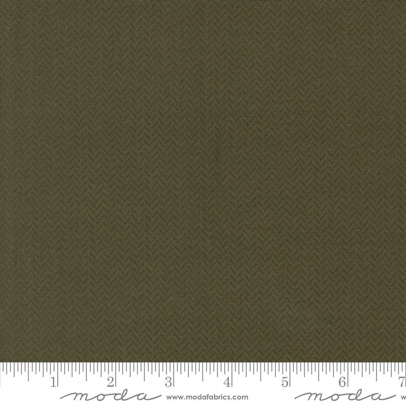 Berry and Pine Yule Herringbone Blenders Wintergreen Dark Green Lella Boutique Moda Cotton Fabric MD-5246-13