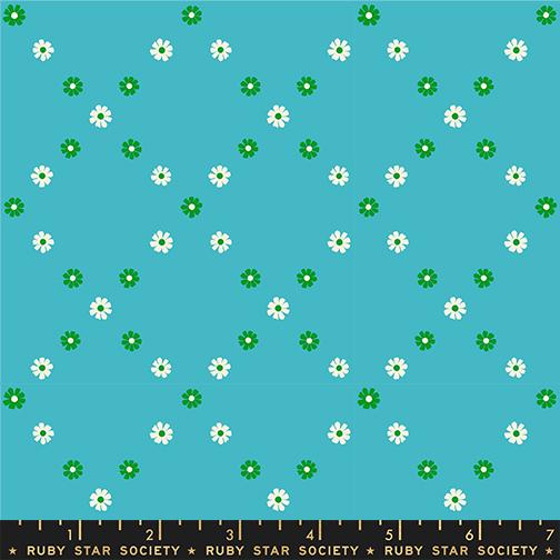 Best Day Ever Diamond Flowers Blenders Ditsy Geometric Dark Turquoise Melody Miller Ruby Star Society Moda Cotton Fabric MD-RS0107-16