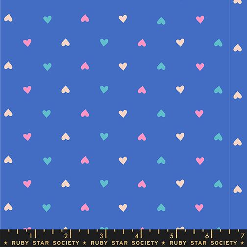 Best Day Ever Hearts Ditsy Blender Lapis Light Blue Melody Miller Ruby Star Society Moda Cotton Fabric MD-RS0091-16
