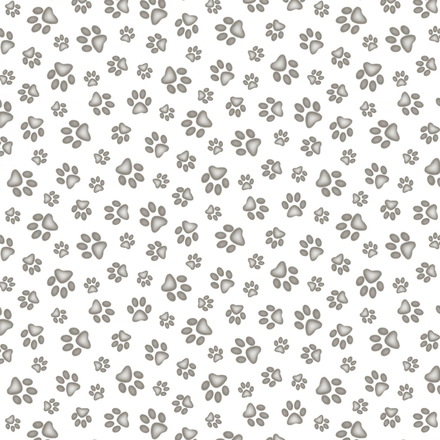 Best Friend Paw Prints Bright White Elizabeth's Studio Cotton Fabric ES-181-BRIGHTWHITE
