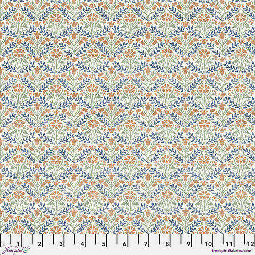 Bexleyheath Bellflowers Multi The Original Morris & Co Free Spirit Cotton Lawn Fabric