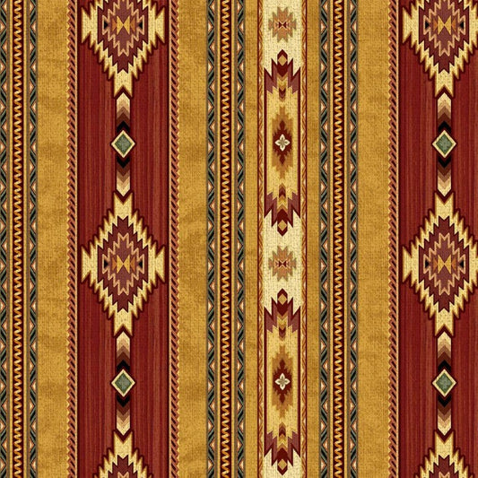 Big Sky Country Saddle Rug Caramel Brown Southwest Michael Miller Cotton Fabric