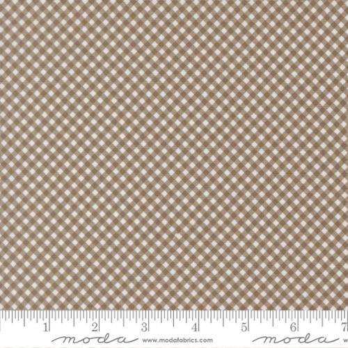 Birch & Willow Gingham Checks and Plaids Stone Brown Sherri & Chelsi Moda Cotton Fabric MD-37726-16
