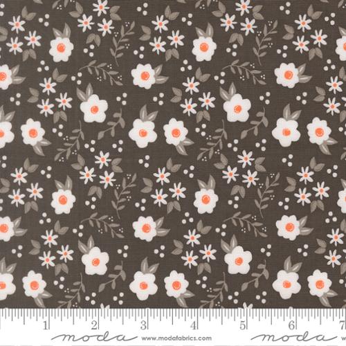 Birch & Willow Mums Florals Charcoal Grey Sherri & Chelsi Moda Cotton Fabric MD-37725-18