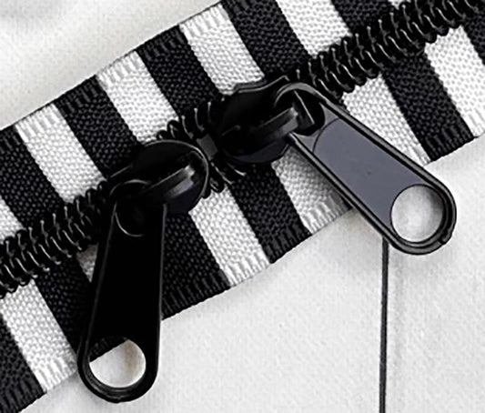 Black & White 30'' Zipper Black Stitch Supply Co SSC-Z05