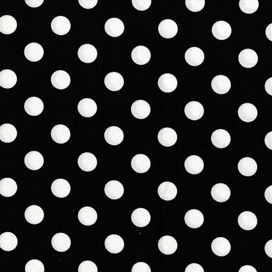 Black & White Quarter Dot Black Michael Miller Cotton Fabric