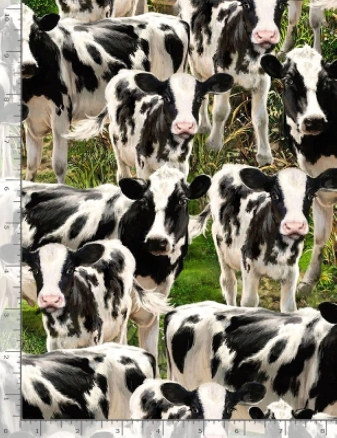 Cows Packed Farm Life Dona Gelsinger Timeless Treasures Cotton Fabric TT-C8337 Multi