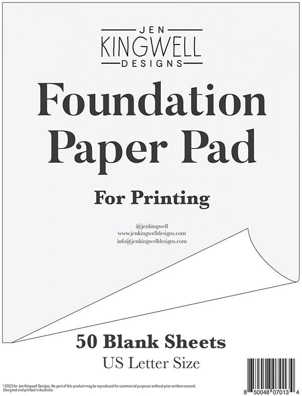 Blank Foundation Paper 50 Sheet 8.5"x11" Jen Kingwell Designs JKD-0134 | US Fabric Shop