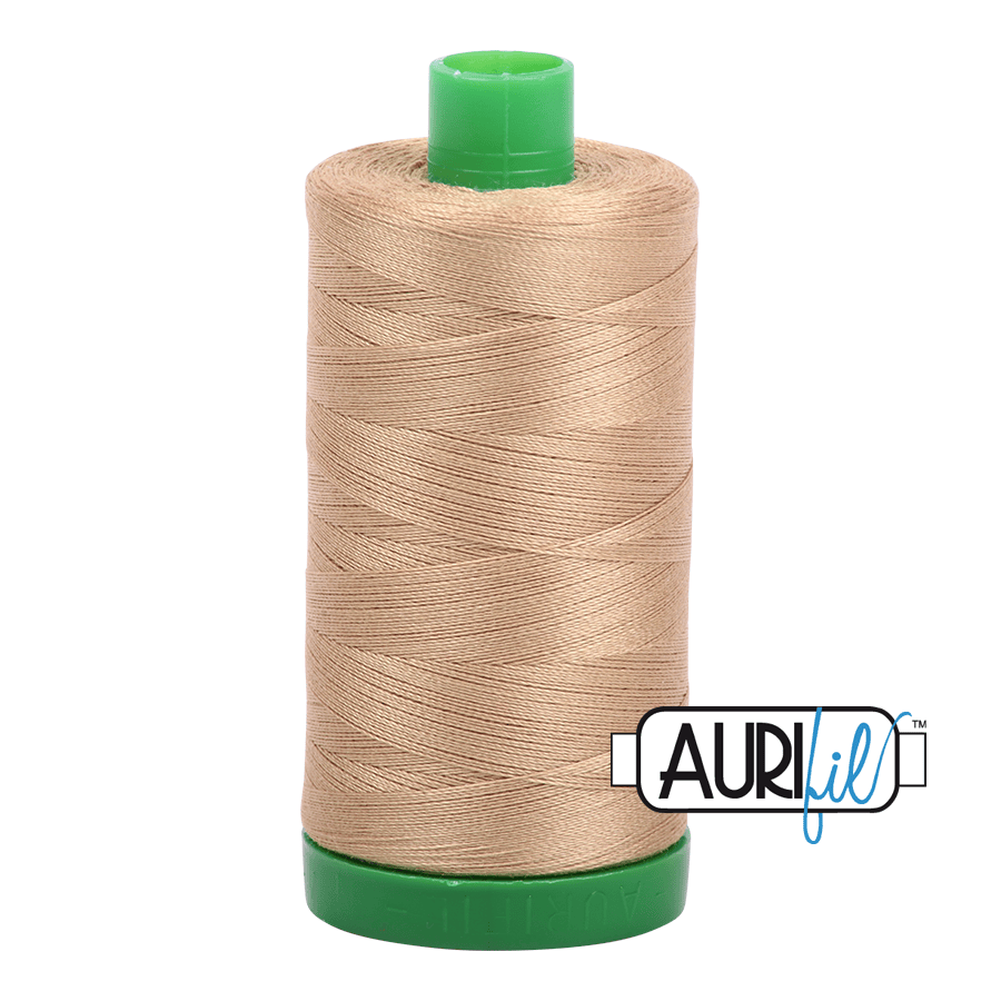 Blonde Beige 40 wt 1094 yd Large Spool Aurifil Cotton Quilting Thread AF-MK40SC6-5010