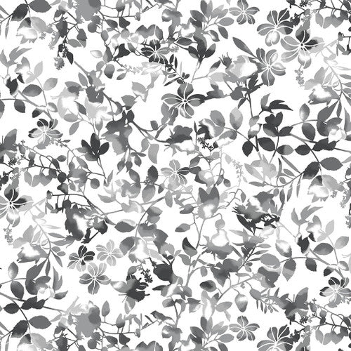 Blooming Beauty 108" Wide Backing Wildflowers Light Gray Chelsea DesignWorks Studio E Cotton Fabric