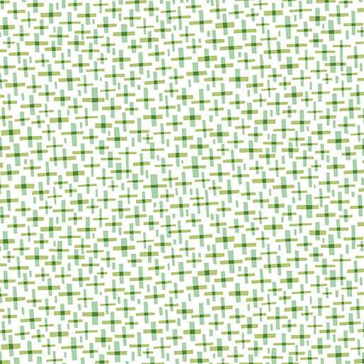 Blooming Color Isla Cross Allover Medium Lime Green Wolff Paper Benartex Cotton Fabric