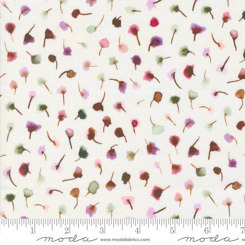 Blooming Lovely Buds Blenders Watercolor Cream Janet Clare Moda Cotton Fabric