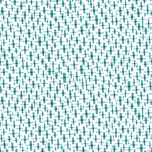 Blooming Color Isla 108" Wide Backing Cross Allover Turquoise Blue Wolff Paper Benartex Cotton Fabric