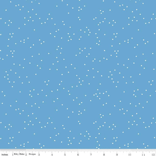 Blossoms Medium Blue Christopher Thompson Riley Blake Designs Cotton Fabric