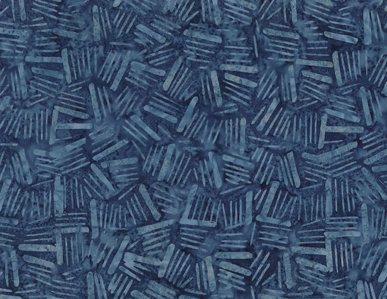 Blue Smoke Batiks Sticks Denim Blue Wilmington Prints Cotton Fabric WP-1400-22281-474