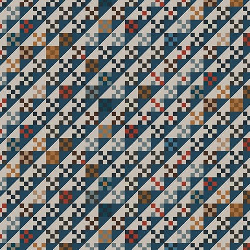 Blue Mill Silver Mill Blue Pat Sloan Benartex Cotton Fabric BE-17210-50