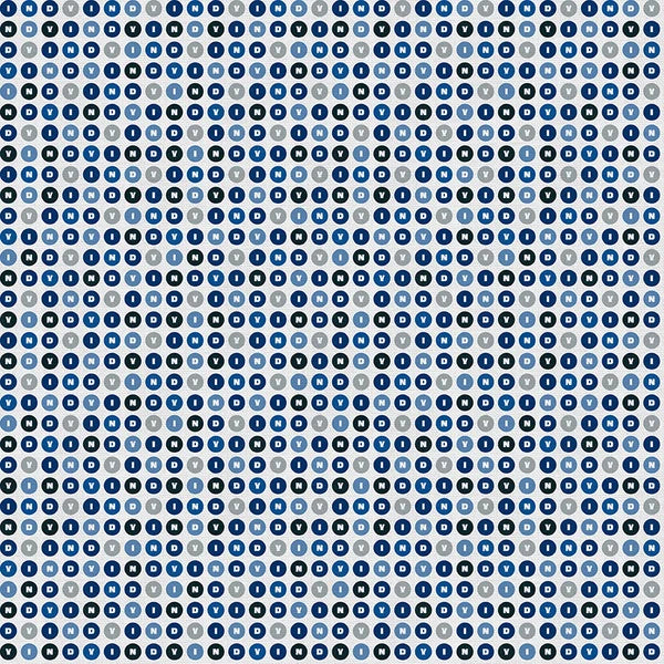 Blue Stampede Indy Circles Dots Football Grey Blue Paintbrush Studios Cotton Fabric PBS-120-26614