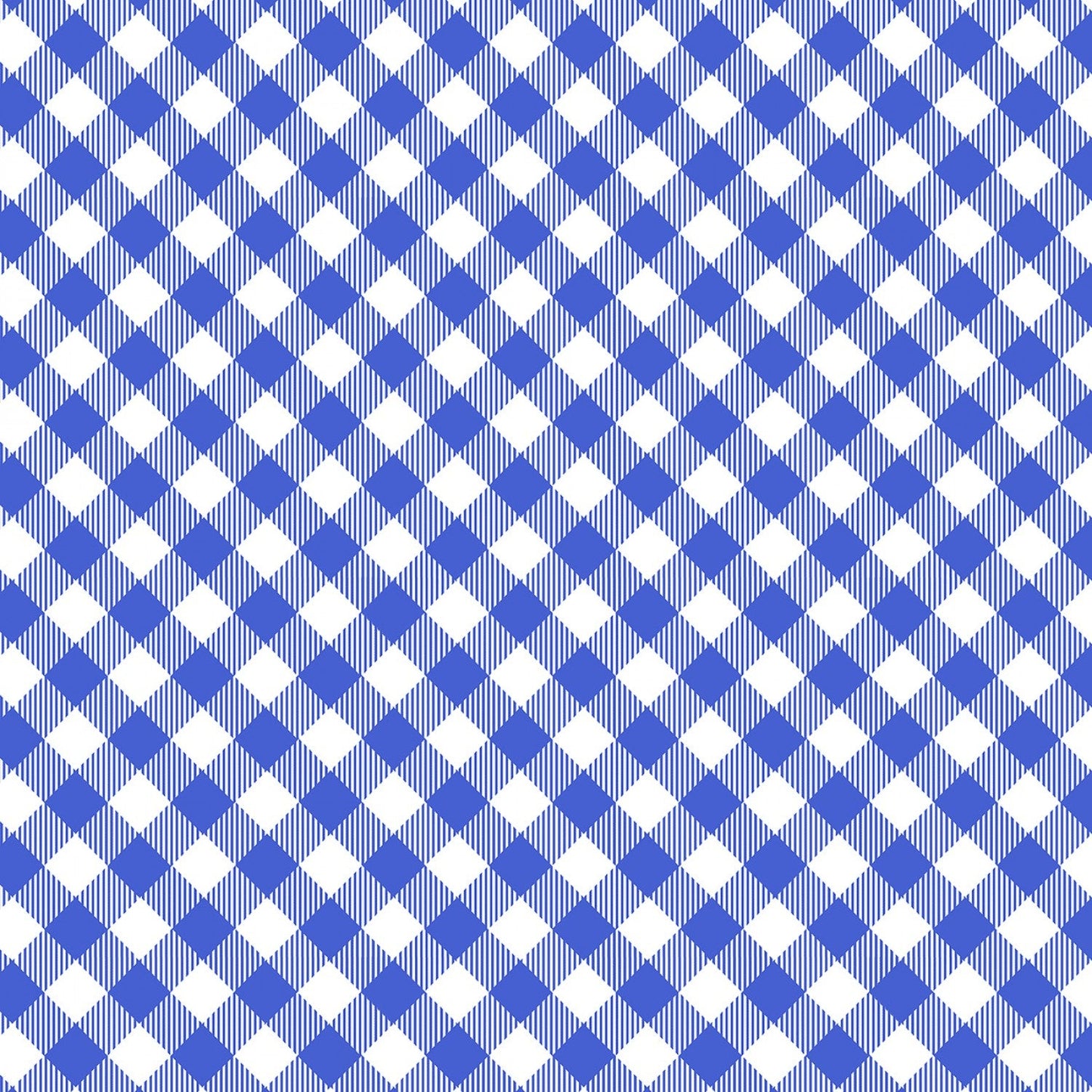 Blueberry Hill Gingham Blue White Kanvas Studio Benartex Cotton Fabric BE-12644-51