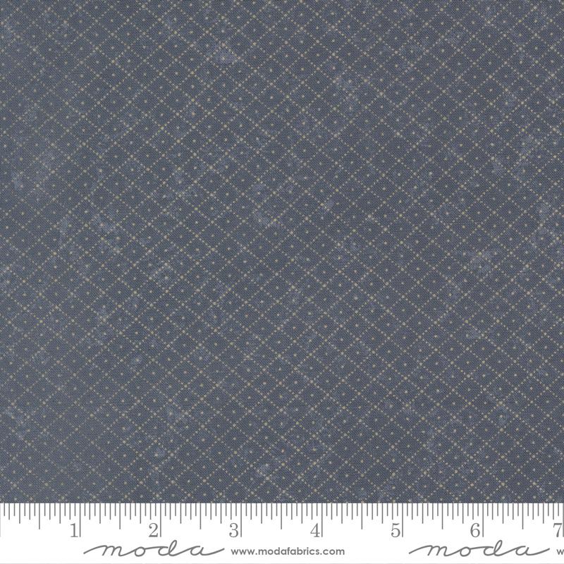 Bluebirds Nest Check It Checks and Plaids Dots Mid Blue Kansas Troubles Quilters Moda Cotton Fabric MD-9808-34