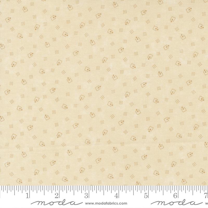 Bluebirds Nest Square Up Blenders Cream Kansas Troubles Quilters Moda Cotton Fabric MD-9804-21